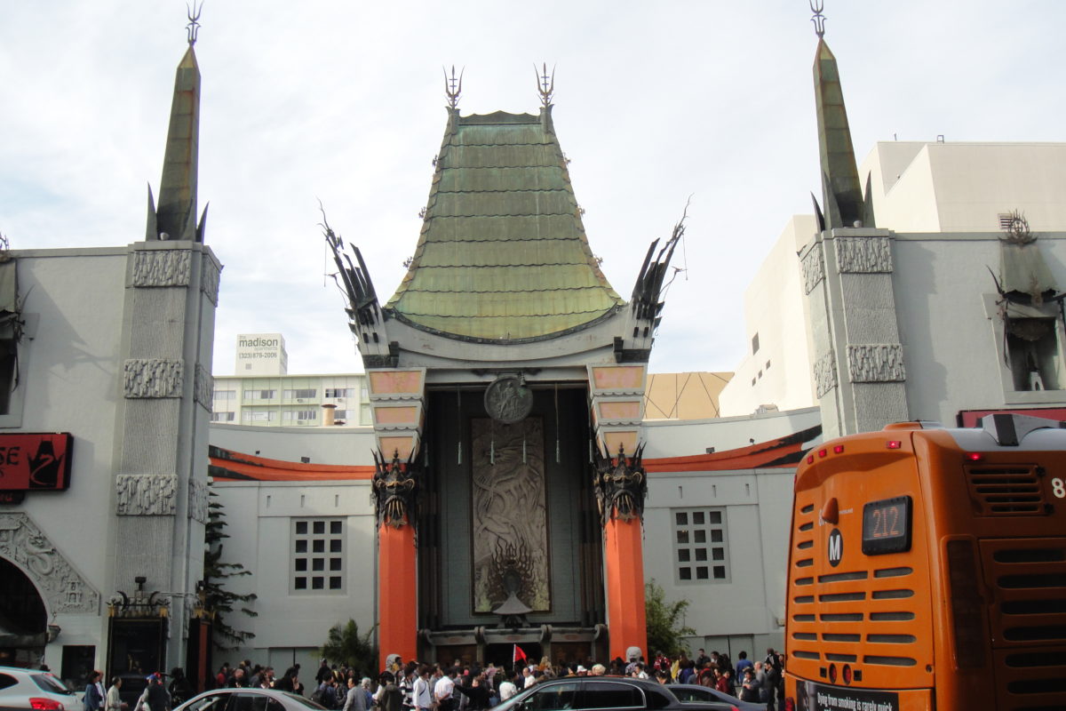 Image of the Chinese theatre in Hollywood.